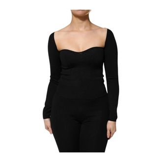 Dolce & Gabbana Dames, Tops, Zwart, Maat: S Viscose