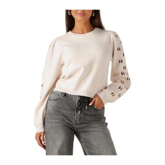 Object Objyuki L/S RE Knit Pullover - Dames - Ronde hals truien - Wit - XL - Truien & Vesten