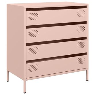 Berkfield Home Sideboard&not;Pink 68x39x73.5 cm Cold-rolled Steel in Pink