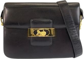 Celine Pre-owned Shoulder Bags, female, Black, Size: ONE SIZE Pre-owned Leather Shoulder Bag