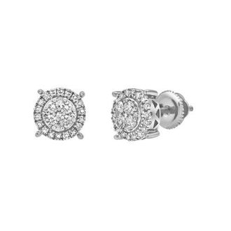 LuvMyJewelry Dreamcatcher Premium 14K White Gold Diamond Stud Earrings - 0.33ct. at Nordstrom