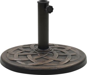 vidaXL Base De Sombrilla Redonda De Poliresina Bronce 11 Kg Vidaxl