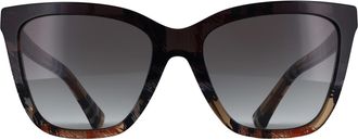 Burberry Square Womens Check Sand Grey Gradient BE4470 - Brown - One Size