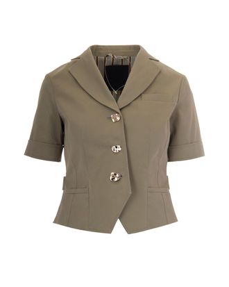 Liu Jo Green Peppermint Cropped Blazer