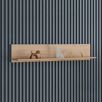 Dmora Estante Lusern, Un Solo Nivel, Tono Estructura Roble Nudos, 128x20x24h Cm Marr&oacute;n Roble Nudos