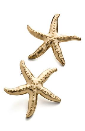 BaubleBar Swept Up Starfish Earrings in Gold at Nordstrom