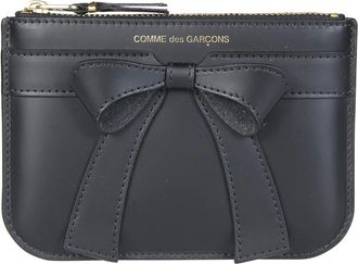 Comme Des Gar&ccedil;ons Big Bow Wallet - Dames - Portefeuilles - Zwart - ONE Size - Leer - Accessoires