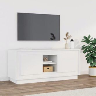 vidaXL Vidaxl - Mobile Porta tv Bianco 102x35x45 cm in Legno Multistrato