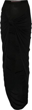 Rick Owens knot-detail crepe skirt - women - Viscose/Polyamide/Elastane - 42 - Black
