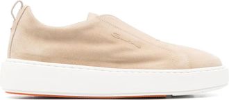 Santoni suede sneakers - Neutrals