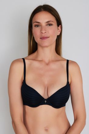 Joop T-Shirt-BH JOOP Simplicity, Damen, Gr. 70, Cup C, blau, Obermaterial: 56% Polyamid, 36% Polyester, 8% Elasthan, unifarben, comfort fit, BHs T-Shirt-BH