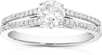 Vir Jewels 1.30 cttw Lab Grown Diamond Engagement Ring in 14K White Gold For Women