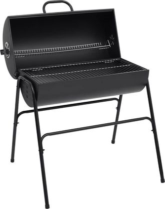 vidaXL Vidaxl - Parrilla Barril 2 Rejillas De Cocci&oacute;n Negro Acero 80x95x90 Cm
