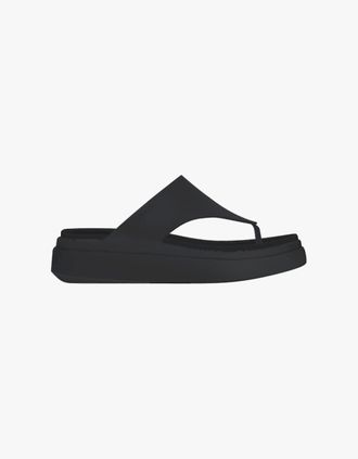 Crocs Womens Crocs 209410-001 GETAWAY PLATFORM FLIP Womens Flip-Flops Black - Size: 7