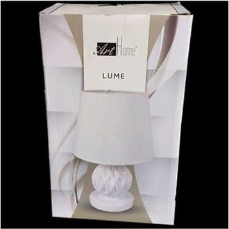 Trade Shop Trade Shop - Lampada Abat Jour Lume Rombi Comodino Com&ograve; Luce Bianca E Moderna Misure 30x20cm