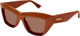 Bottega Veneta Stijlvolle zonnebril - Dames - Zonnebrillen - Rood - 52 MM - Accessoires