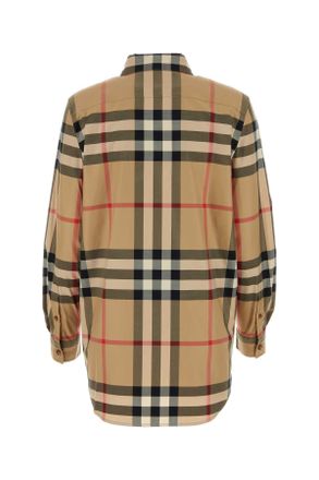 Burberry Womens Embroidered Cotton Shirt Archivebeigeipchk Camicie