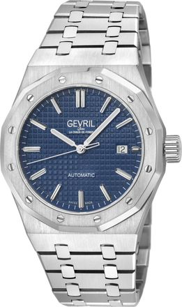 Gevril Group 49401B Mens Gotham Swiss Made Automatic, Sellita SW200-1 Watch - Silver - One Size