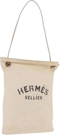 Herm&egrave;s Pre-owned Vintage Shoulder Bag - Dames - Vintage Schoudertas - Beige - ONE Size - Vintage