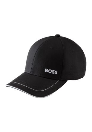 Boss Green by Hugo Boss Baseball Cap BOSS GREEN Cap-1, Herren, schwarz (schwarz001), Web, Baumwolle, kontrastfarbene Details, unifarben, Caps Baseball Cap, mit BOSS Logostick