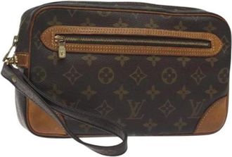 Louis Vuitton Pre-owned Tela clutches - - Pre-owned - Donna - Marrone - ONE SIZE