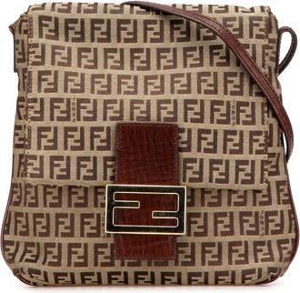 Fendi Pre-owned Cross Body Bags, female, Brown, Size: ONE SIZE Pre-owned Baguette Logo Shoulder Bag