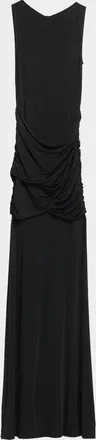Sally Lapointe Sleeveless Draped Jersey Trumpet Gown