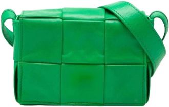 Bottega Veneta Pre-owned Cassette Crossbody Bag - Dames - Vintage Schoudertas - Groen - ONE Size - Leer - Vintage