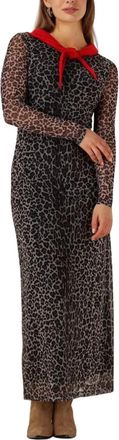 Tommy Jeans AOP MSH Midi Dress EXT - Dames - Maxi kleedjes - Veelkleurig - S - Polyester - Kleedjes