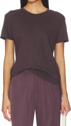 perfectwhitetee Harley Boxy Crew Tee In Cocoa Powder