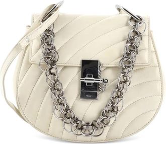 Chlo&eacute; Drew Bijou Quilted Leather Small crossbody bag - Beige