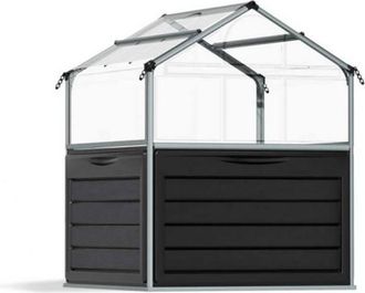 Palram Greenhouse Plant Inn Clear Glazing - L118 x W118 x H148 cm - Silver