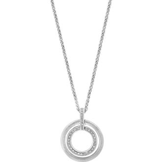 Effy Sterling Silver Diamond Pav&eacute; Pendant Necklace - 0.10ct at Nordstrom Rack