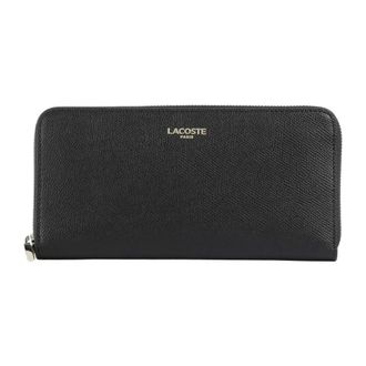 Lacoste Wallets & Cardholders, female, Black, Size: ONE SIZE Elegant Zippered Wallet Cardholder