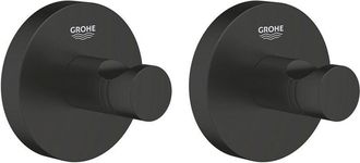 GROHE Juego De Dos Ganchos De Pared Start, Negro Mate (411732430 Blackduo)