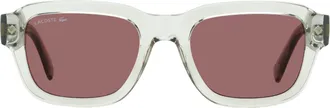 Lacoste L6048S Rectangular Acetate Sunglasses - Clear