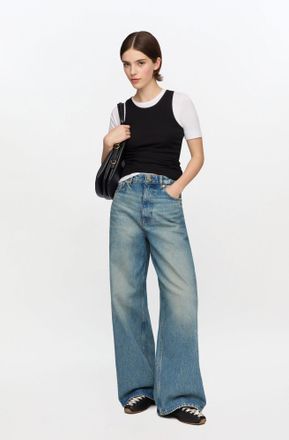 Ganni Blue Lari Jeans in Tint Rigid Denim - Size 24W/33L Organic Cotton