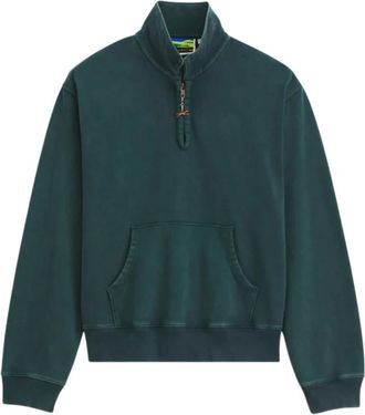 Vans OTW Quarter-Zip Pouch Pocket Sweatshirt - Heren - Vesten met rits - Groen - M - Katoen - Hoodies & sweatvesten