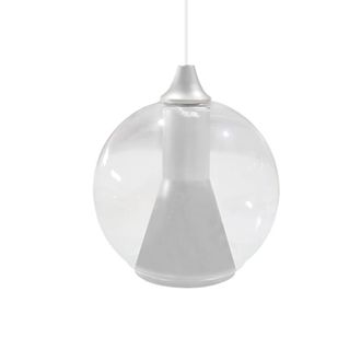 Tosel Suspensi&oacute;n metal vidrio blanco D20 cm