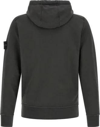 Stone Island Organic Cotton, Garment-Dyed Hoodie - Grey