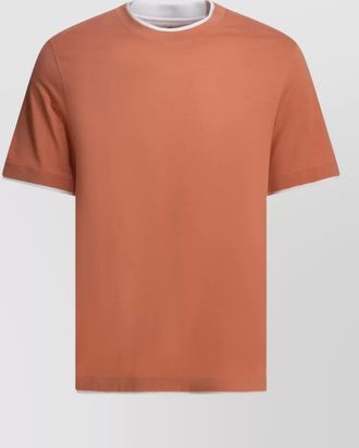 Brunello Cucinelli layered effect crew neck short sleeve t shirt