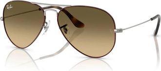 Ray-Ban Aviator Zonnebril - unisex - Zonnebrillen - Bruin - 58 MM - Accessoires