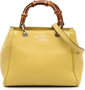 Gucci Pre-owned Womens Bamboo Shopper Top Handle Bag - Yellow Leather - One Size
