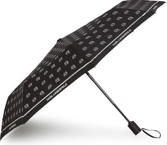 Karl Lagerfeld Ikon umbrella - women - stainless steel/Recycled Polyester - One Size - Black