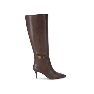 Kurt Geiger Womens Leather Brixton Knee Boots - Brown - Size UK 7
