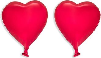 Oscar De La Renta Orecchini a clip Heart Balloon - Rosso