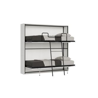 Itamoby Cama doble horizontal kando color ceniza blanca