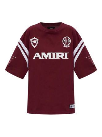 Amiri logo stripe-detail T-shirt - Red