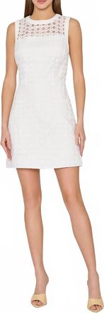 Milly Moira Lace Mini Dress In White