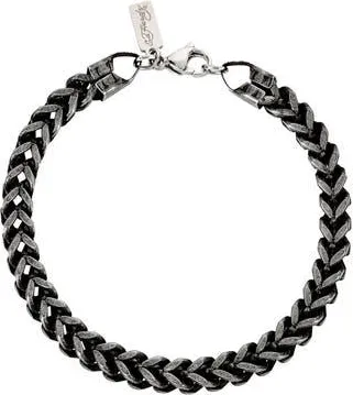 Ed Hardy Mens Interlinked Wheat Chain Bracelet in Silver at Nordstrom Rack